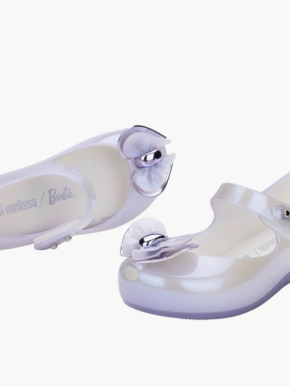Mini Melissa Iridescent Lilac Jelly Mary Jane with Bow